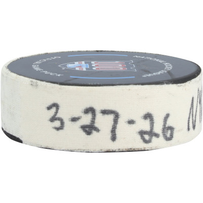 Шайба с игры J.T. Miller New York Rangers Fanatics Authentic from March 27, 2026 vs. Chicago Blackhawks