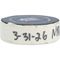 Шайба с игры Conor Sheary New York Rangers Fanatics Authentic from March 31, 2026 vs. New Jersey Devils Шайба с игры Conor Sheary New York Rangers Fanatics Authentic from March 31, 2026 vs. New Jersey Devils