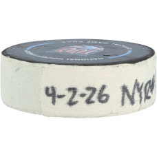 Шайба с игры Adam Fox New York Rangers Fanatics Authentic from April 2, 2026 vs. Montreal Canadiens Шайба с игры Adam Fox New York Rangers Fanatics Authentic from April 2, 2026 vs. Montreal Canadiens