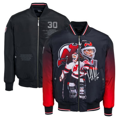 Джерси New Devils Martin Brodeur FE Black Reversible Full-Zip Bomber Jacket