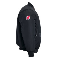 Джерси New Devils Martin Brodeur FE Black Reversible Full-Zip Bomber Jacket Джерси New Devils Martin Brodeur FE Black Reversible Full-Zip Bomber Jacket