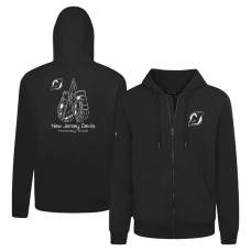 Толстовка New Jersey Devils Levelwear Black Gauntlets Uphill Full-Zip
