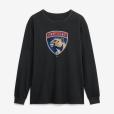 Футболка с длинным рукавом Florida Panthers Black Metallic Mascot Футболка с длинным рукавом Florida Panthers Black Metallic Mascot