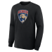 Футболка с длинным рукавом Florida Panthers Black Metallic Mascot