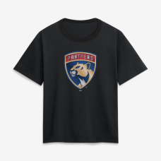 Женская футболка Florida Panthers Black Metallic Mascot