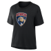 Женская футболка Florida Panthers Black Metallic Mascot