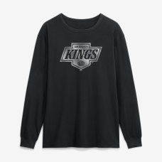 Футболка с длинным рукавом Los Angeles Kings Black Metallic Mascot