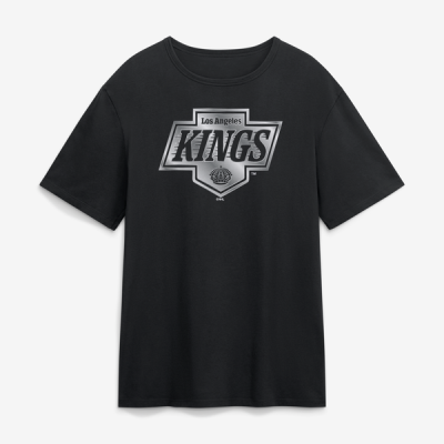 Футболка Los Angeles Kings Black Metallic Mascot