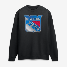 Свитшот New York Rangers Black Metallic Mascot