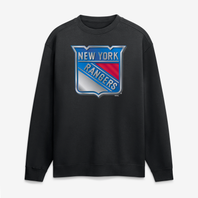 Свитшот New York Rangers Black Metallic Mascot