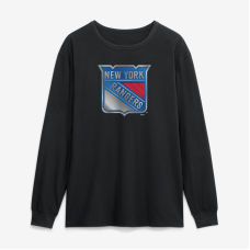 Футболка с длинным рукавом New York Rangers Black Metallic Mascot