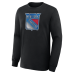 Футболка с длинным рукавом New York Rangers Black Metallic Mascot