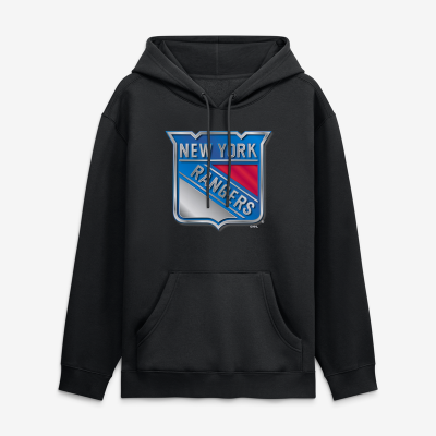 Толстовка New York Rangers Black Metallic Mascot