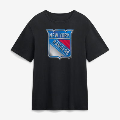 Футболка New York Rangers Black Metallic Mascot