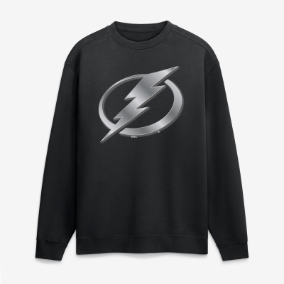 Свитшот Tampa Bay Lightning Black Metallic Mascot
