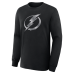 Футболка с длинным рукавом Tampa Bay Lightning Black Metallic Mascot