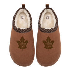 Toronto Maple Leafs ISlide Unisex Tonal Logo Mission Slippers - Tan