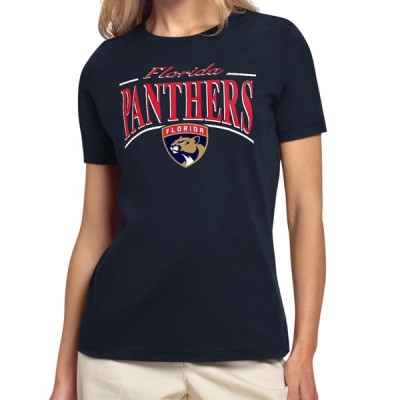 Женская футболка Florida Panthers Starter Navy Arch Stripe