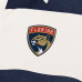 Женская поло Florida Panthers Antigua Navy/White Banner Rugby Long Sleeve