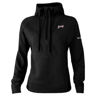 Женская толстовка New Jersey Devils Columbia Black Half-Zip Swingcraft Tri-Blend