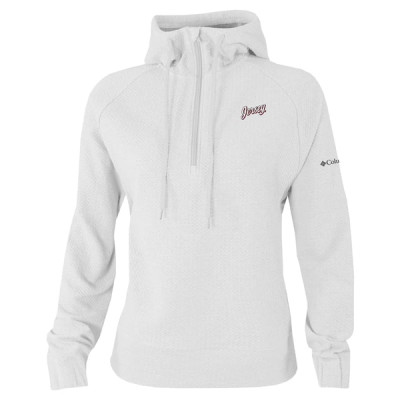 Женская толстовка New Jersey Devils Columbia White Half-Zip Swingcraft Tri-Blend