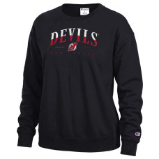 Женская свитшот New Jersey Devils Champion Black Split Color Text