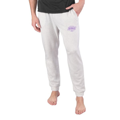 Штаны Los Angeles Kings Concepts Sport Oatmeal Hockey Fights Cancer Mainstream Cuffed Terry Tri-Blend