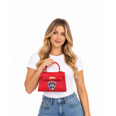Florida Panthers FABGATING by Cuce Team Color Vegan Leather Mini Purse Florida Panthers FABGATING by Cuce Team Color Vegan Leather Mini Purse