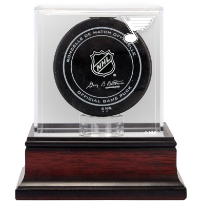 St. Louis Blues Fanatics Authentic Mahogany Hockey Puck Logo Display Case