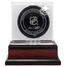 Vancouver Canucks Fanatics Authentic Mahogany Hockey Puck Logo Display Case