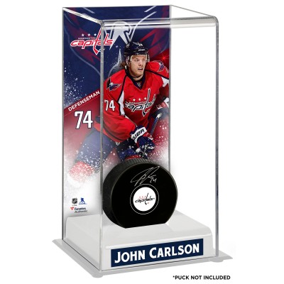 Кейс для шайбы Washington Capitals John Carlson Fanatics Authentic Deluxe Tall