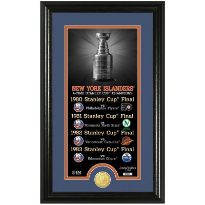 New York Islanders Highland Mint 12 x 20 Legacy Supreme Bronze Coin Panoramic Photo Mint