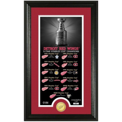 Detroit Red Wings Highland Mint 12 x 20 Legacy Supreme Bronze Coin Panoramic Photo Mint