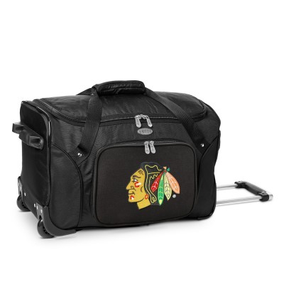 Спортивная сумка на колесах Chicago Blackhawks MOJO 22 - Black