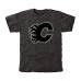 Calgary Flames Black Rink Warrior Tri-Blend T-Shirt