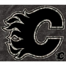 Calgary Flames Black Rink Warrior Tri-Blend T-Shirt