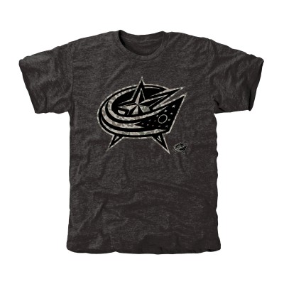 Columbus Blue Jackets Black Rink Warrior Tri-Blend T-Shirt