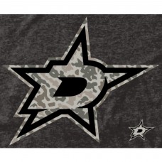 Dallas Stars Black Rink Warrior Tri-Blend T-Shirt