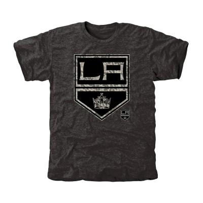 Los Angeles Kings Black Rink Warrior Tri-Blend T-Shirt
