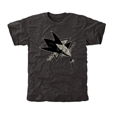 San Jose Sharks Black Rink Warrior Tri-Blend T-Shirt