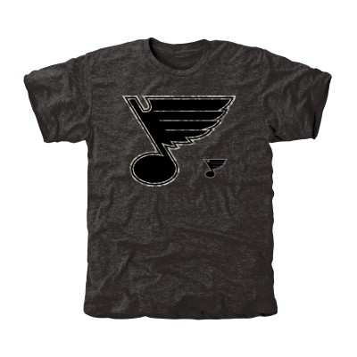St. Louis Blues Black Rink Warrior Tri-Blend T-Shirt