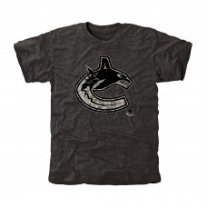 Vancouver Canucks Black Rink Warrior Tri-Blend T-Shirt