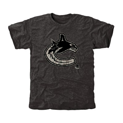 Vancouver Canucks Black Rink Warrior Tri-Blend T-Shirt