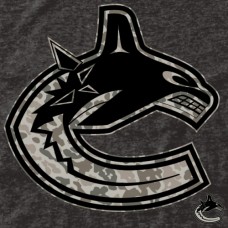 Vancouver Canucks Black Rink Warrior Tri-Blend T-Shirt