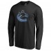 Vancouver Canucks Black Pond Hockey Long Sleeve T-Shirt