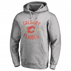 Calgary Flames Ash Heritage Pullover Hoodie
