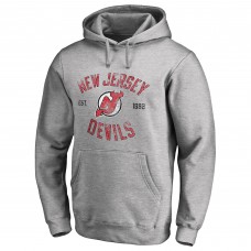 New Jersey Devils Heritage Pullover Hoodie - Ash