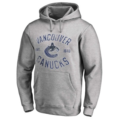 Vancouver Canucks Ash Heritage Pullover Hoodie