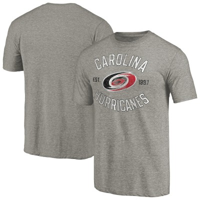 Футболка Carolina Hurricanes Ash Heritage Tri-Blend