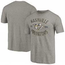 Nashville Predators Ash Heritage Tri-Blend T-Shirt